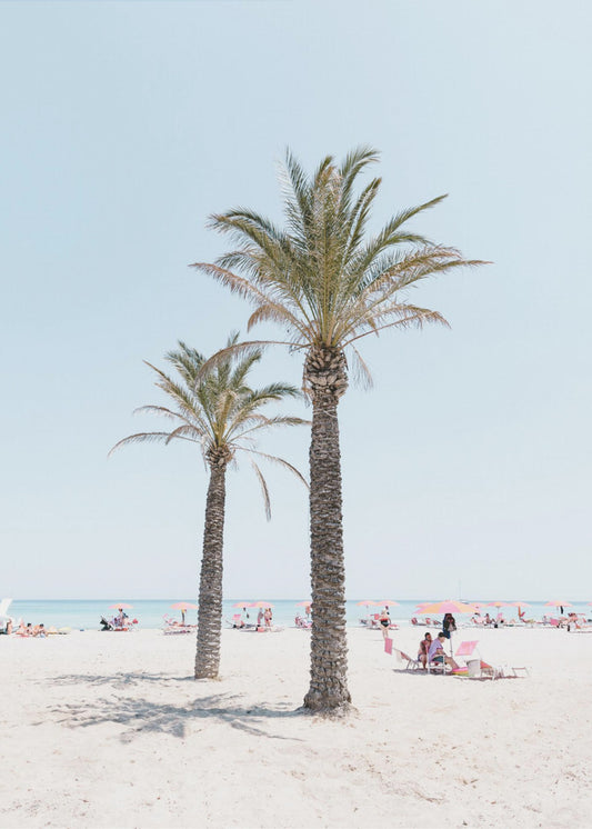 Palme am Strand | Leinwand