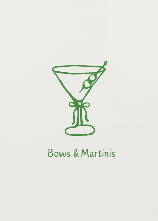 Grüne Schleifen und Martinis | Leinwand