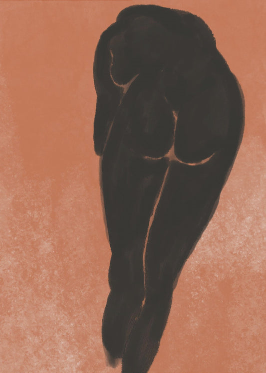 Nackt in Schwarz baden | Poster