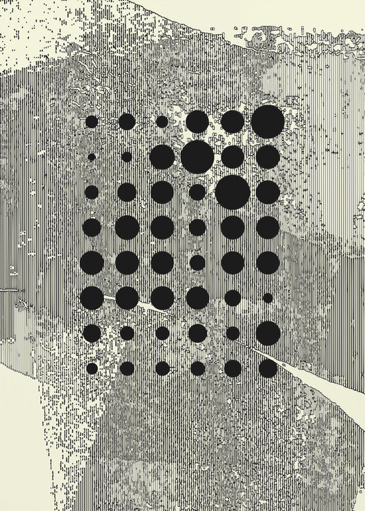 Schwarze geometrische Kreise | Leinwand