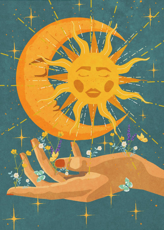 Sonne und Mond in meiner Hand | Poster