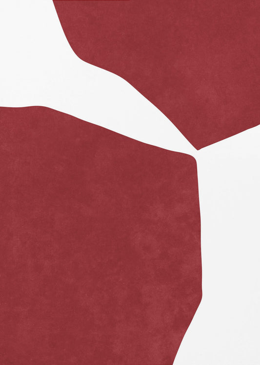 Abstract Red on white | Poster