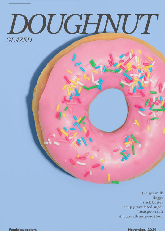 Rosa Glasur Donut | Leinwand