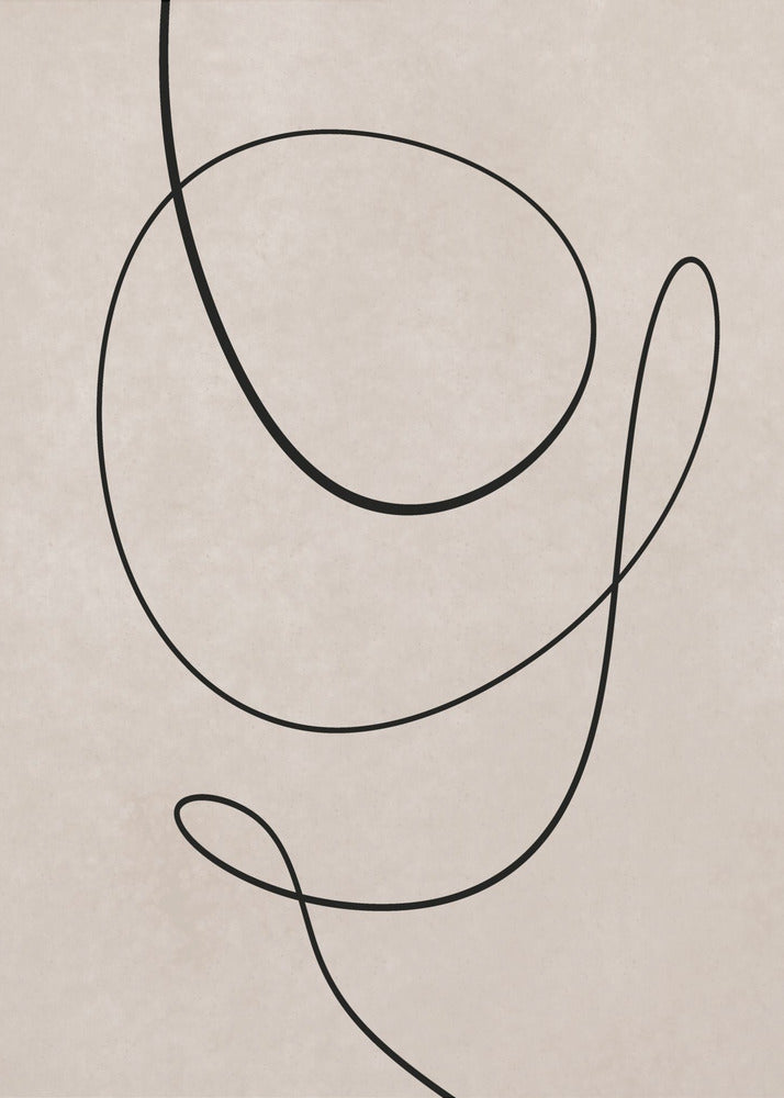 Minimale Linienkunst Abstrakte Zeichnung 01 | Poster