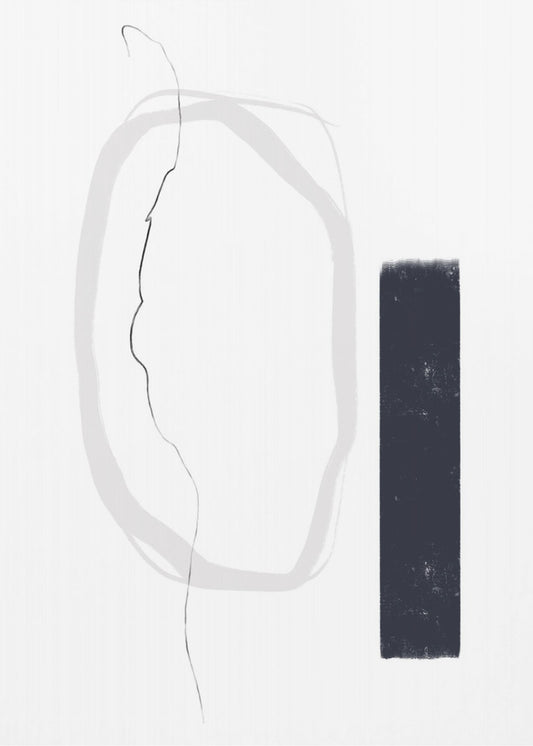 Schwarze und graue Linien | Leinwand