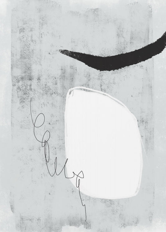Minimalistisches Design mit Grautönen | Leinwand