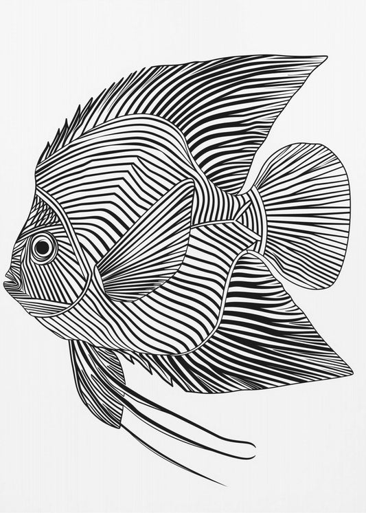 Lines art Fish | Poster