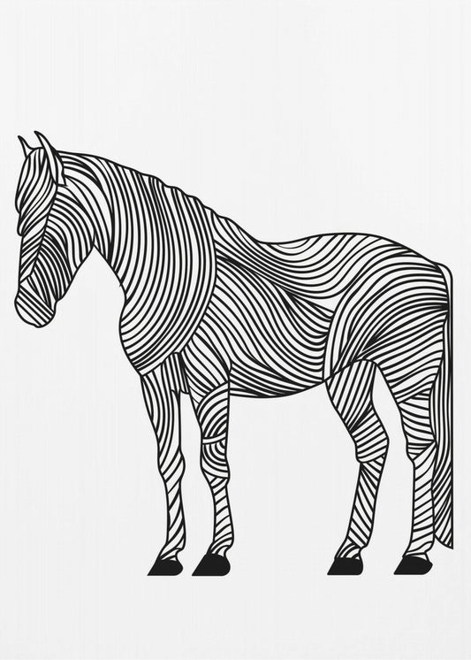 Lines art Horse | Canvas