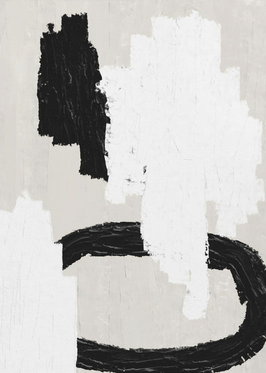 Monochrome Striche | Leinwand