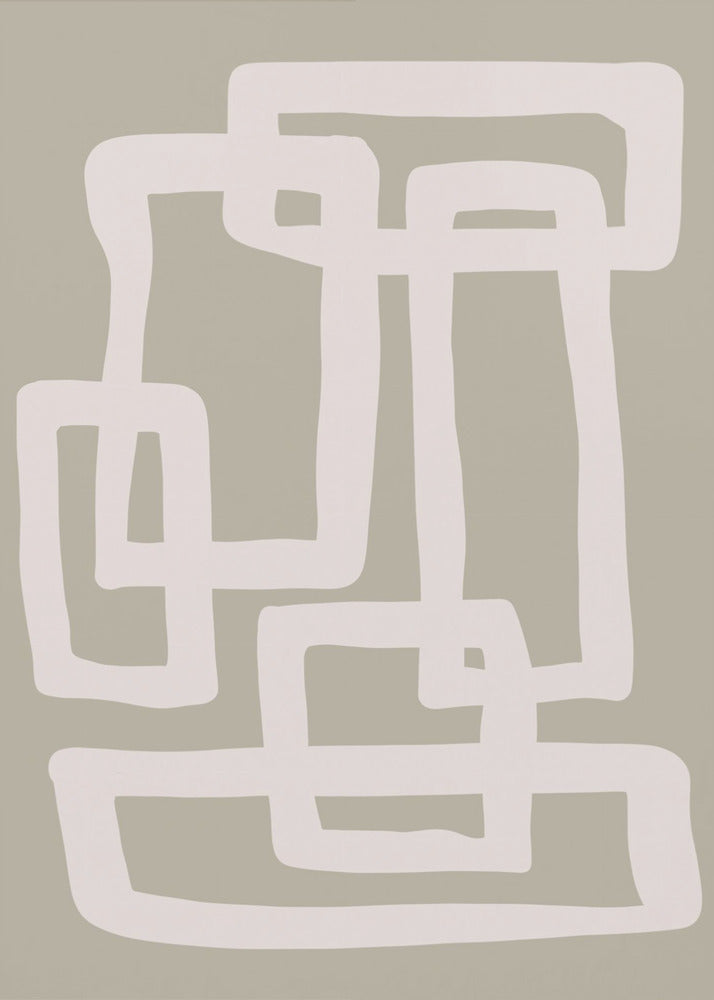 Sage Green Abstract Shapes | Poster