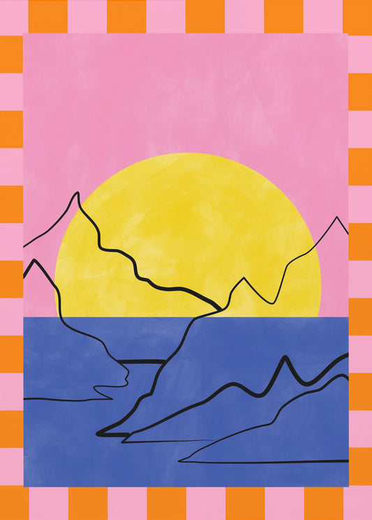 Retro Horizon Glow | Canvas