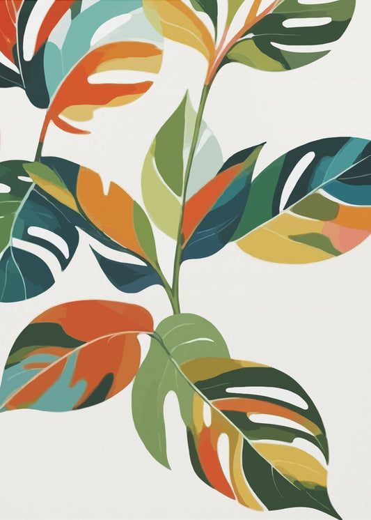 Botanische Feier der Farbe | Leinwand