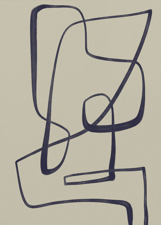 Gebogener Linientanz | Leinwand