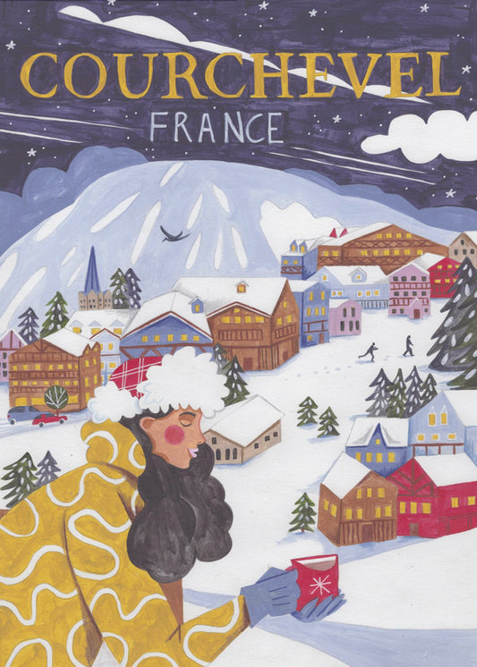 Travel Poster woman in France, Courchevel | Poster