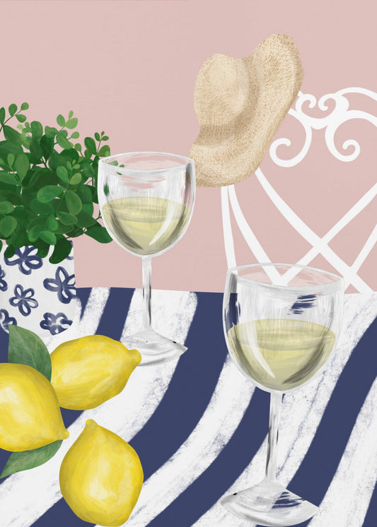 White wine for two | Canvas