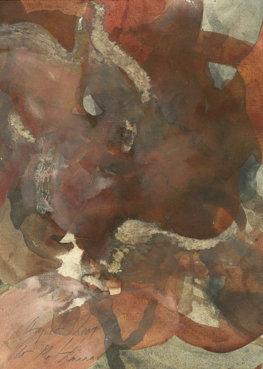 Organic Shapes in Earthy Tones of Brown and Green | Canvas