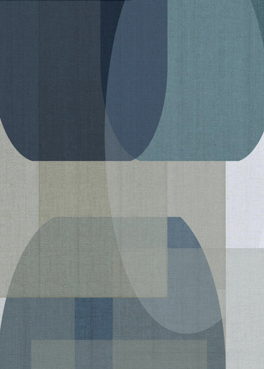 Gewebte blaue Schichten 2 | Leinwand