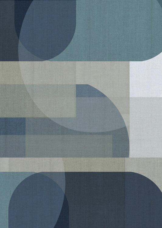 Gewebte blaue Schichten 4 | Leinwand
