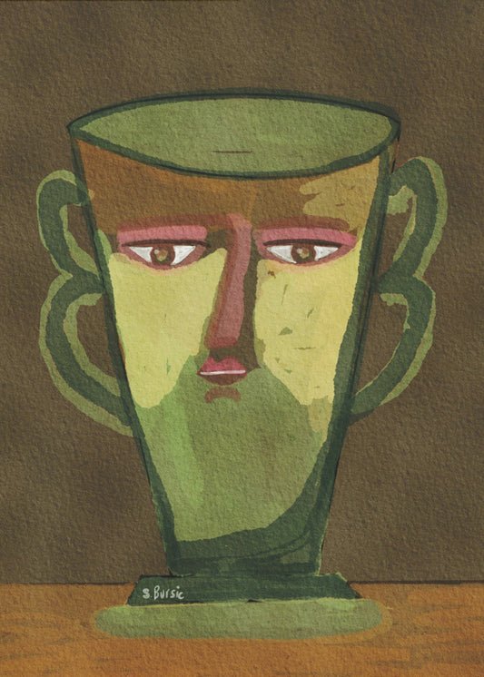 Tasse Mann braune Version | Leinwand