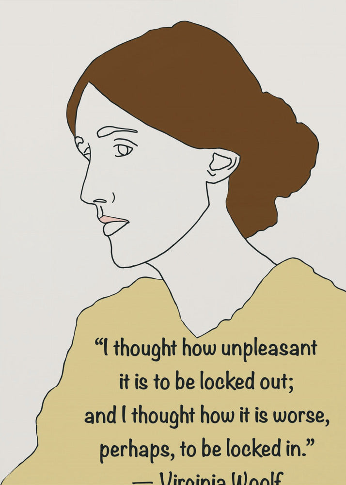 Virginia Woolf Art Gelb | Leinwand