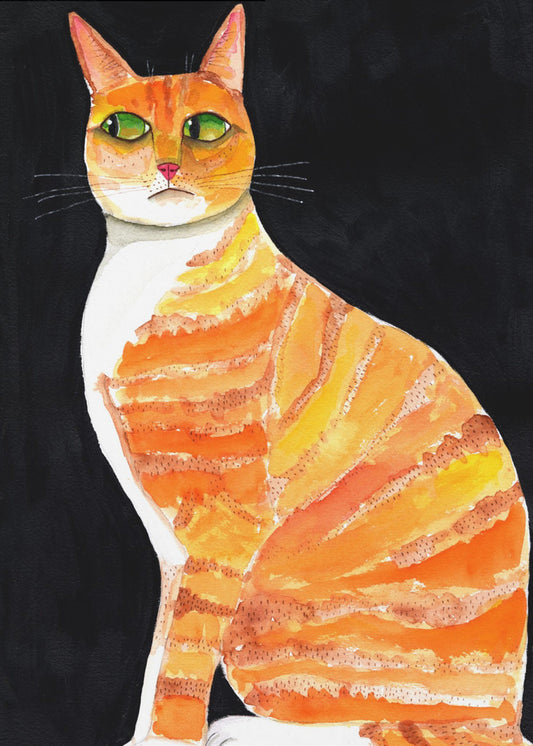 Orange Cat Side Eyes | Canvas
