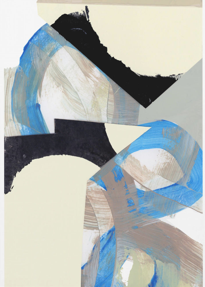 Blue Neutral Beige Black 1 | Poster