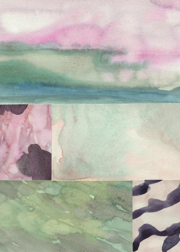 Aquarell abstrakte Komposition 10 | Leinwand