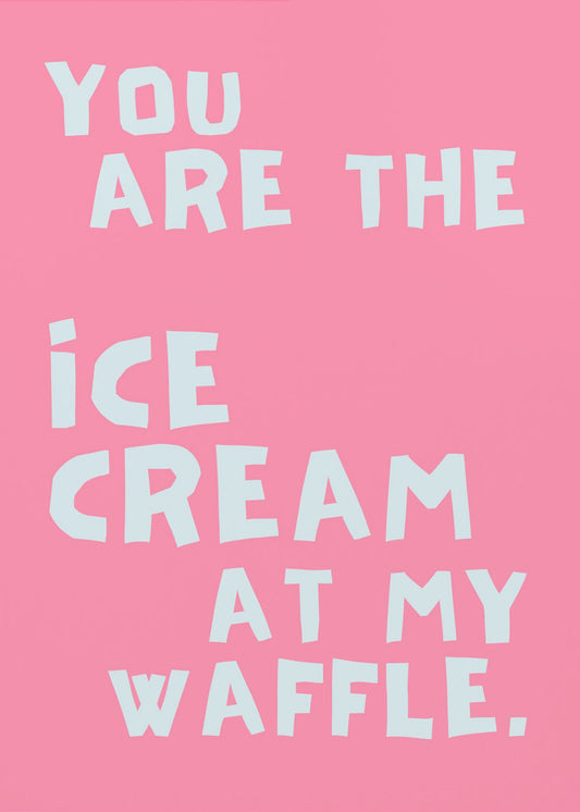 Eiscreme an meiner Waffel | Leinwand