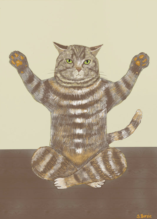 Yoga-Katze | Leinwand