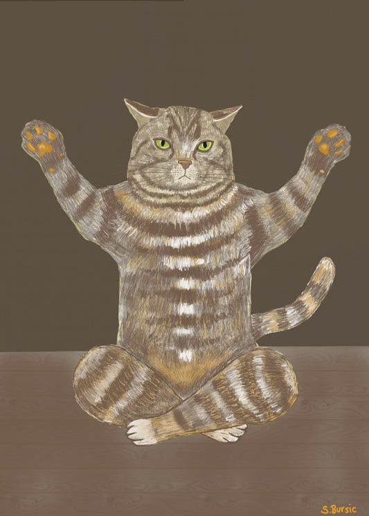 Yoga-Katze | Leinwand