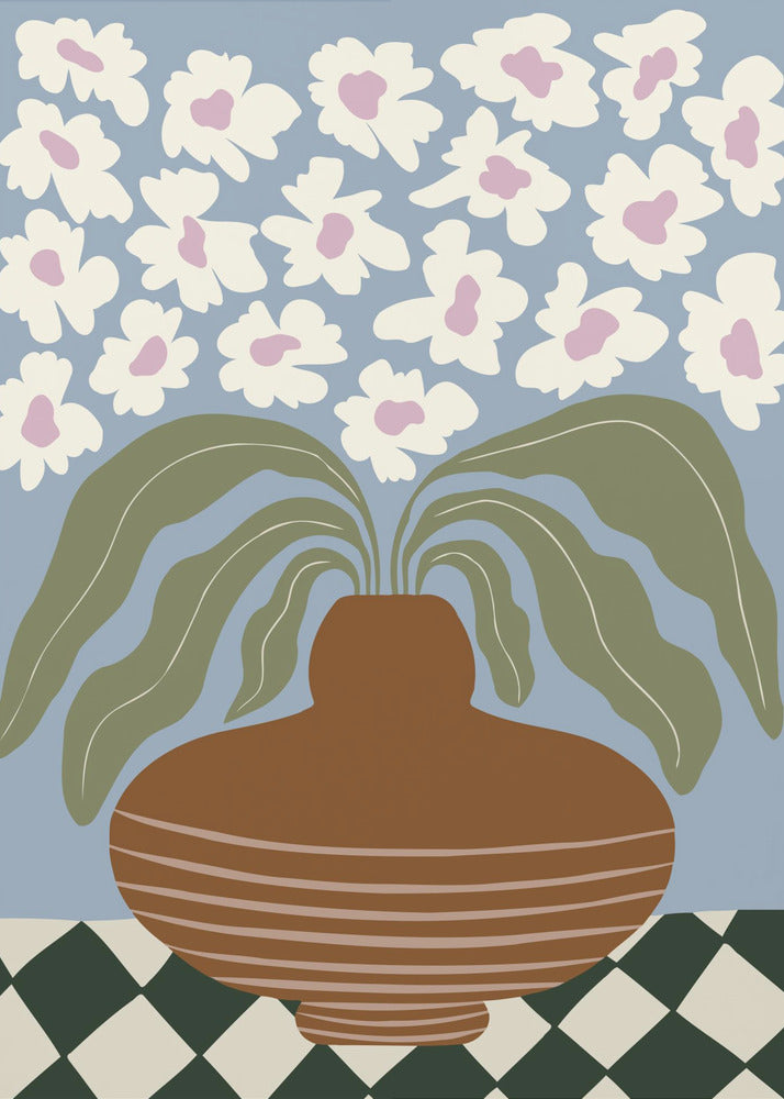 Retro Ton und Blume | Poster