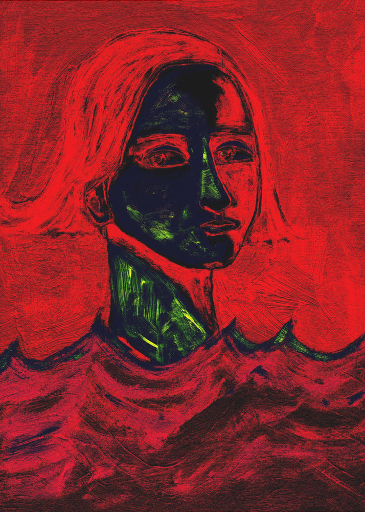 Der Schwimmer Rot | Leinwand