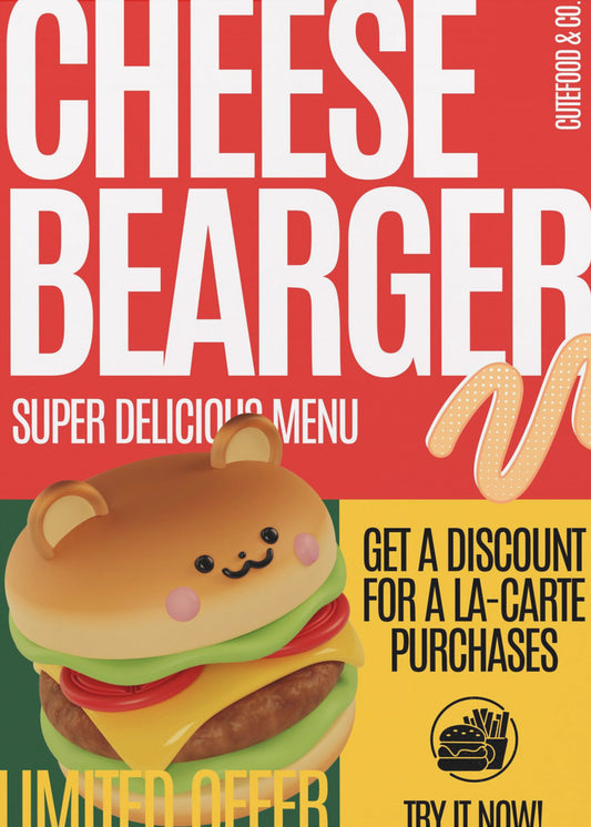 Cheeseburger Angebot | Leinwand
