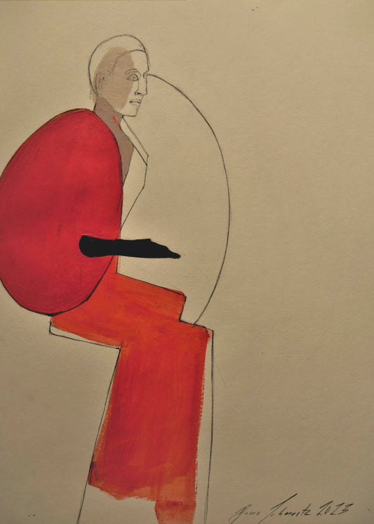 Woman In Red | Canvas
