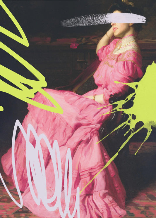 Neonpinkkleid Ratioiso | Leinwand