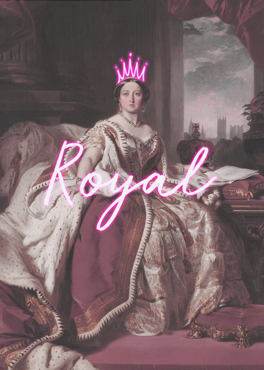 Queenvictorianeontext 2030 | Leinwand