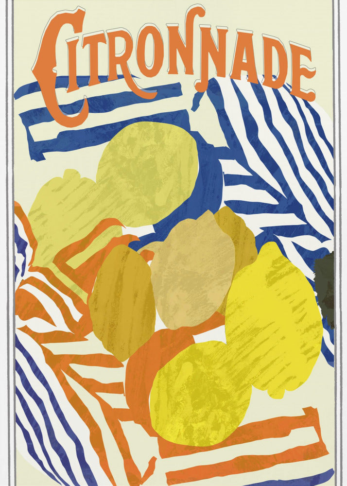 Citronnade Orange und Blau | Poster