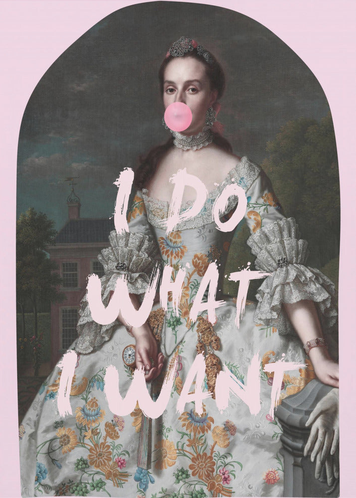 PINK ICH TUE, WAS ICH WILL MAXIMALISTISCHE KUNST | Leinwand