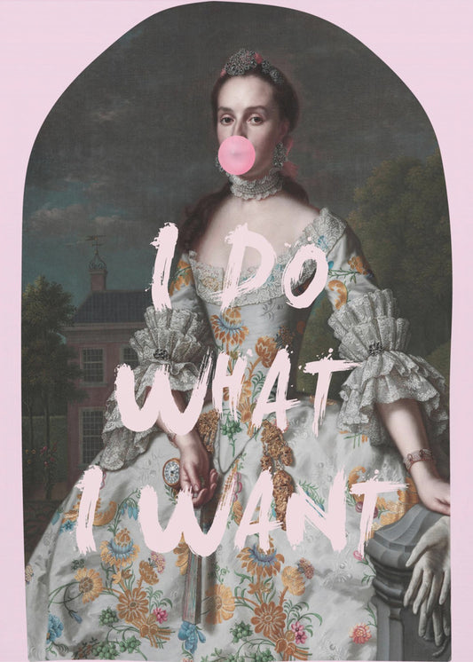 PINK ICH TUE, WAS ICH WILL MAXIMALISTISCHE KUNST | Leinwand