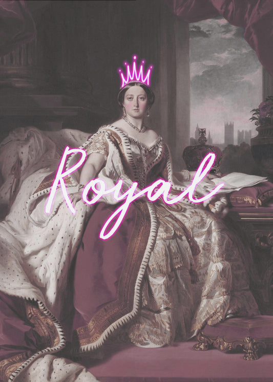 Queenvictoriaroyalneon Ratioiso | Leinwand