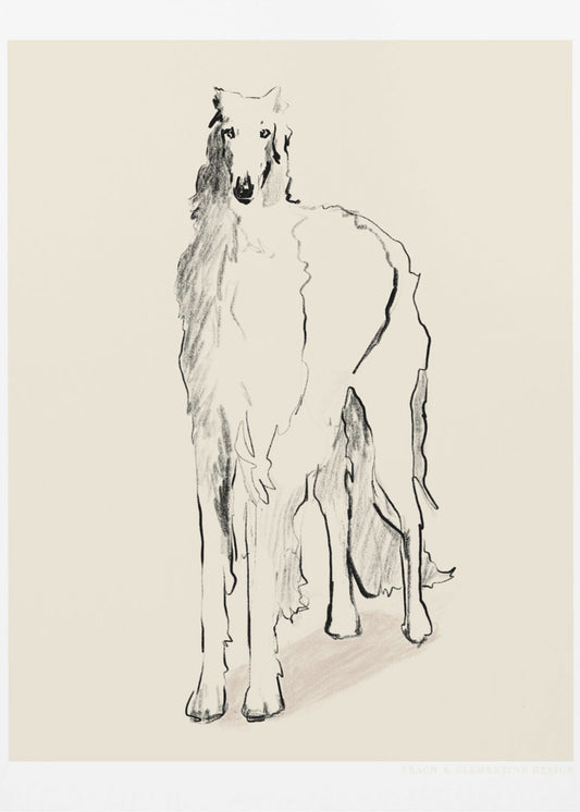 Barsoi Russischer Wolfshund Pandc | Poster