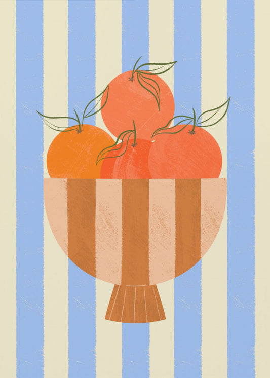 Schale mit Orangen | Leinwand