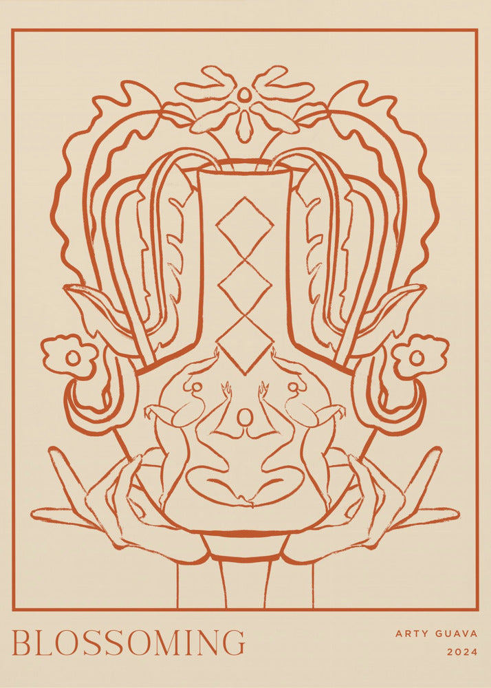 Vessel Collection: Blüte (LineArt) | Leinwand