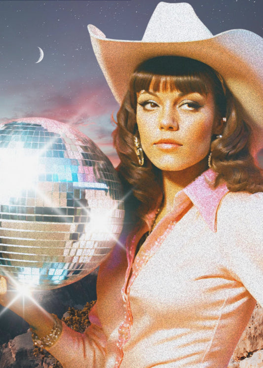 Kosmisches Cowgirl | Leinwand
