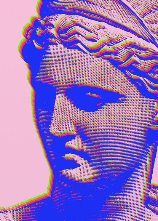 Vibrant Glitch Bust | Poster