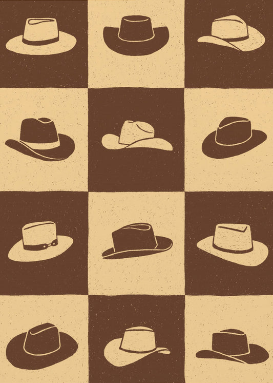 Cowboy Schachbrett | Poster