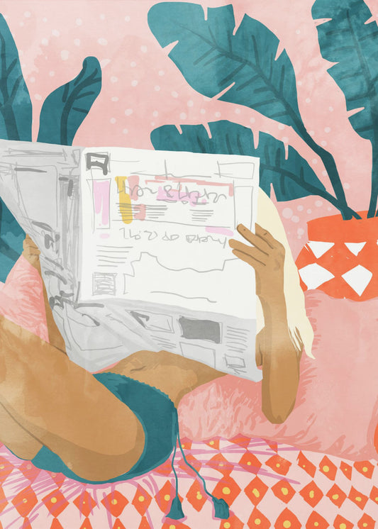 Boho Morning News Kunstdruck | Poster