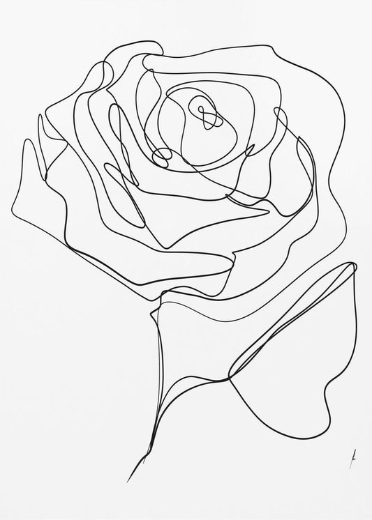 ROSE ONE-LINE DRAWING | Canvas