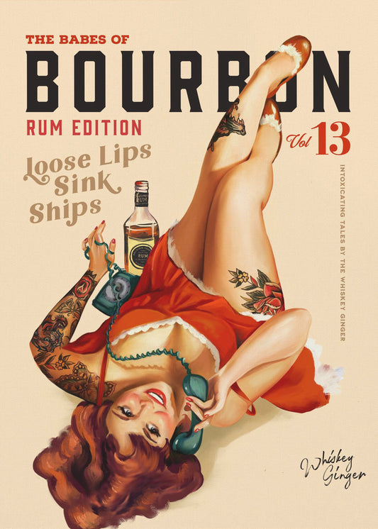 Babes of Bourbon Vol 13 Rum Drinking Pinup Girl Art | Canvas