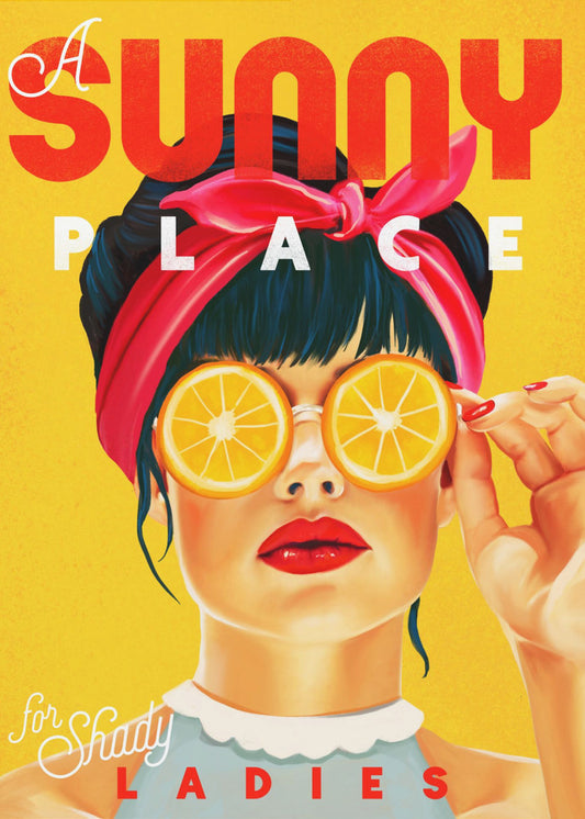 A Sunny Place For Shady Ladies Orange Pinup Art | Canvas